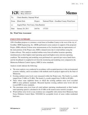 Sample memorandum - AWA Ex - legalectric