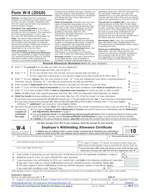 Form W-4 (2010)