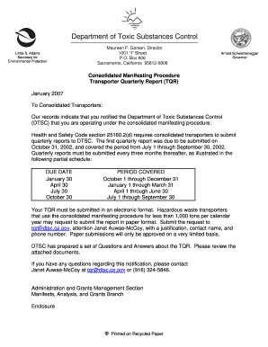 dtsc tqrs form