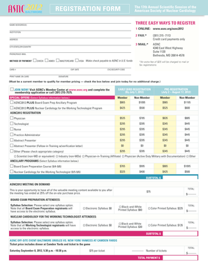 ASNC2012 Registration Form