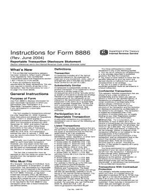 IRS Form 8886 Instructions