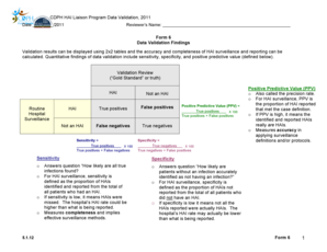 CDPH HAI Liaison Program Data Validation Form