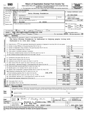 Form 990 Tax Exempt Organization Return