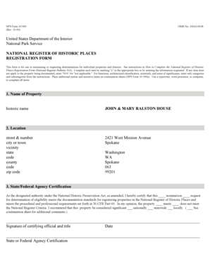 National Register of Historic Places Registration Form