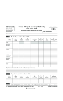 IRS Form 8865 Schedule O