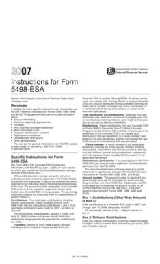 Instructions for Form 5498-ESA
