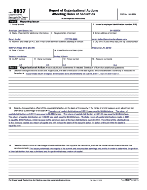 IRS Form 8937 Report