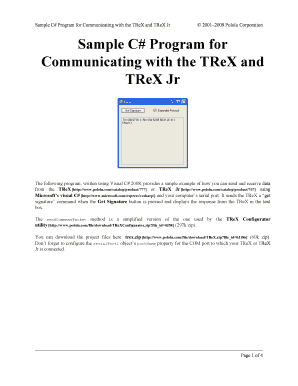 Pololu - Sample C# Program for Communicating with the TReX and ...