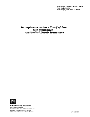 Group Insurance Proof of Loss Form