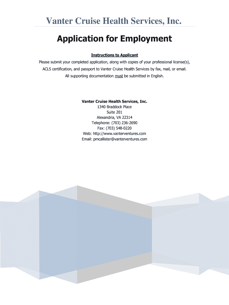 vanter cruise health services Preview on Page 1