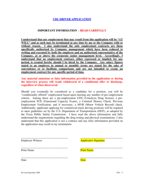 CDL Driver Application