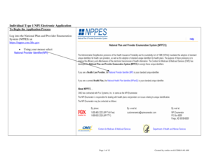 Individual Type 1 NPI Application Form