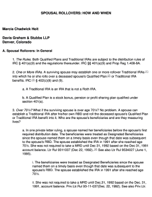 Spousal Rollovers Guide