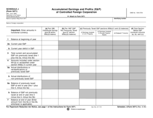 Schedule J Form 5471