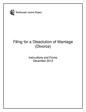 Dissolution of marriage washington fillable form