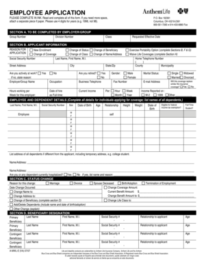 Employee Application Form