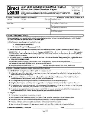 Loan Debt Burden Forbearance Request - Fill and Sign Printable Template ...