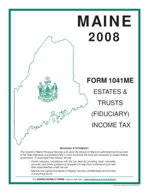 Maine Fiduciary Income Tax Form 1041ME