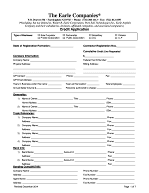 Credit Application Form