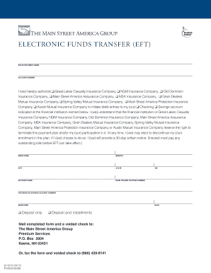 Electronic Funds Transfer Authorization Form