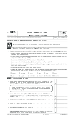 Form 8885 Health Coverage Tax Credit 2005