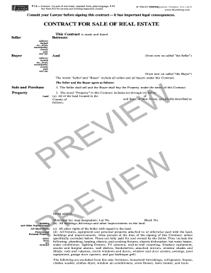 Residential contract of sale blumberg fillable form