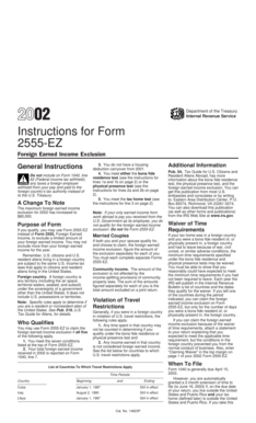 IRS Form 2555-EZ Instructions