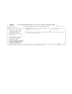 Form 8813 Partnership Withholding Tax Payment Voucher