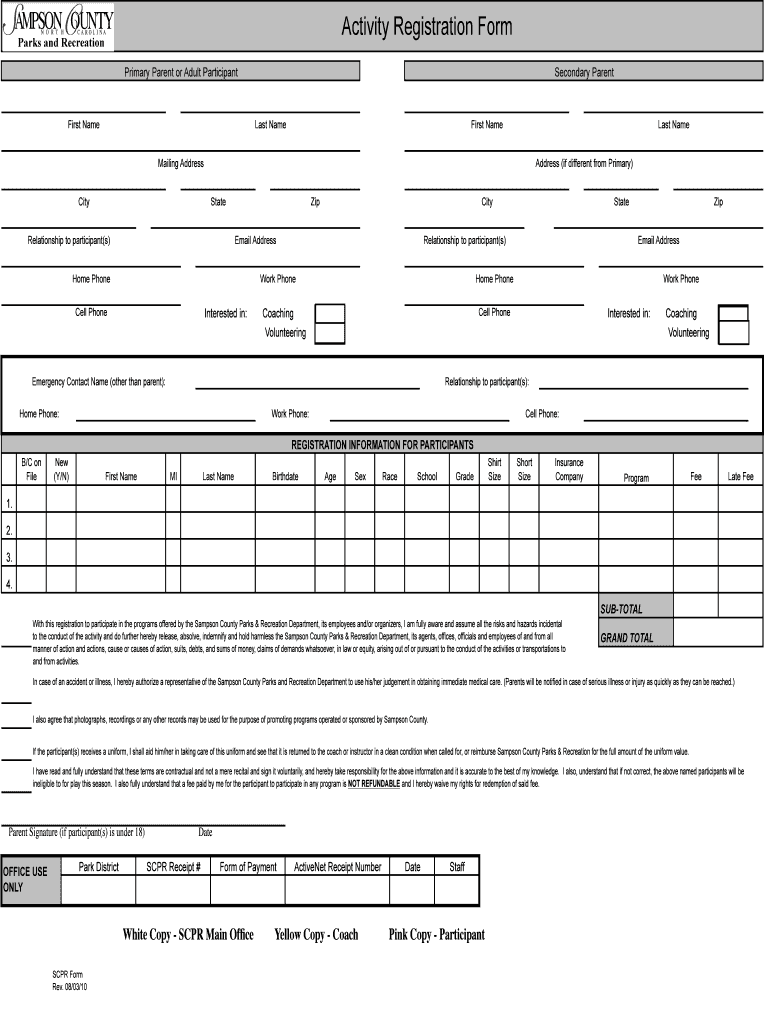 Fillable Online Parent Code of Conduct Sampson County Fax Email Print