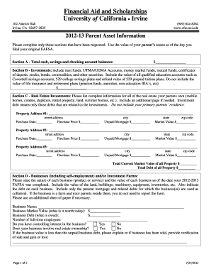 2012-13 Parent Asset Information Form