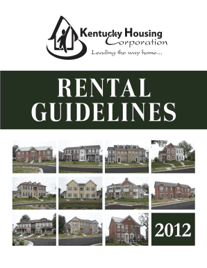 2012 Rental Application Guidelines - Kentucky Housing Corporation - kyhousing