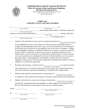 fill in form ar 1