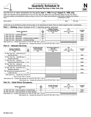 New York State Quarterly Schedule N N