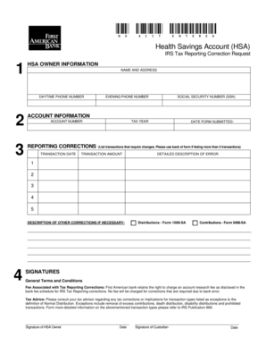 IRS Tax Reporting Correction Request