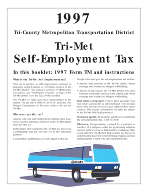 1997 Tri-Met Self-Employment Tax Form