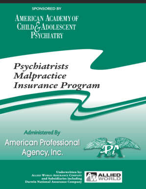 Psychiatrists Malpractice Insurance Application