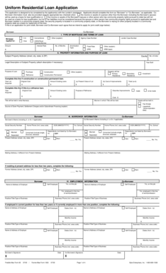 Uniform Residential Loan Application