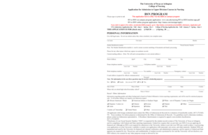 University of Texas at Arlington Nursing Application