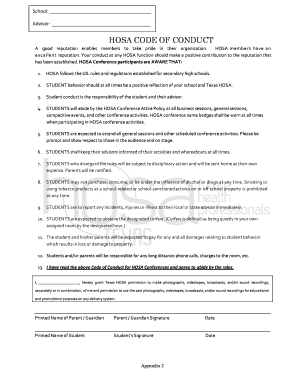HOSA Medical Liability Release Form