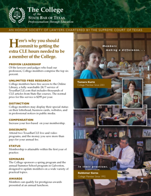 Texas Bar College Membership Application