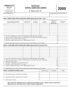 Kentucky Schedule D Form 741