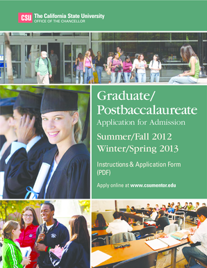 California State University Graduate Application
