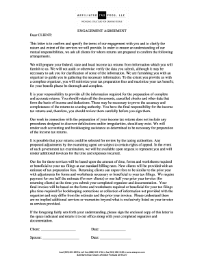 Tax Preparation Engagement Agreement