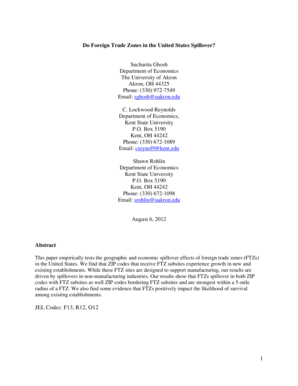 Actor cv template - Do Federal Trade Zones Spillover - Kent State University - personal kent