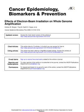 Effects of Electron-Beam Irradiation on Whole Genome Amplification - cebp aacrjournals