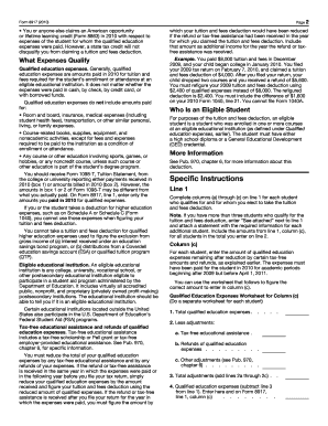 Form 8917 instructions - cord