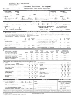 Kawasaki Syndrome Case Report Form