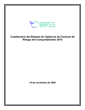 Cuestionario del Sistema de Vigilancia de Factores de Riesgo del Comportamiento 2010