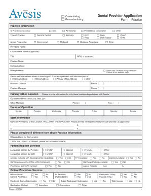 Dental Provider Application