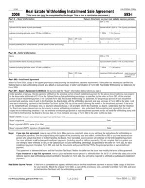 California Real Estate Withholding Installment Sale Agreement